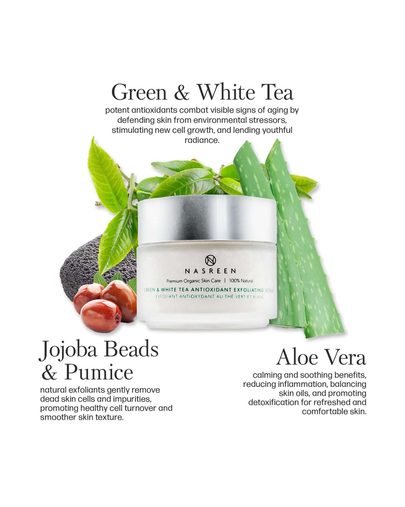 Green & White Tea Antioxidant Exfoliating Scrub